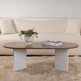 Masă de cafea Sable Walnut White