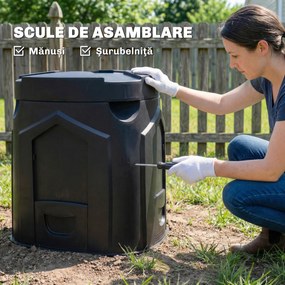 Outsunny biocompostieră bidon siloz composter | Aosom Romania