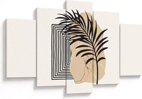 Tablou - Abstracție cu frunze tropicale N⁰3 (150x105 cm)