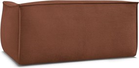 Canapea portocalie cu tapițerie din catifea reiată 170 cm Giorgia – Bobochic Paris