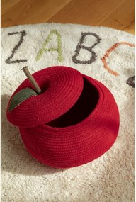 Coș de jucării pentru copii roșu din material textil ø 28x20 cm Apple – Lorena Canals