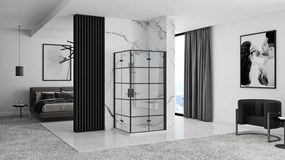 Cabina dus Rea Molier Black Double 80x80
