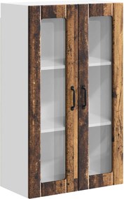 vidaXL Dulap suspendat de bucătărie cu ușă Lemn vechi 60 x 31 x 100 cm