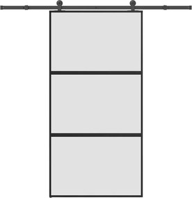 vidaXL Ușă glisantă cu set de feronerie sticlă temperată și aluminiu