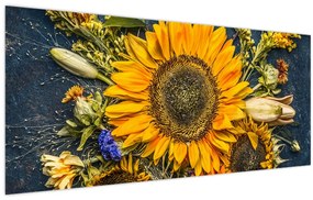 Tablou - Flori de toamnă (120x50 cm)