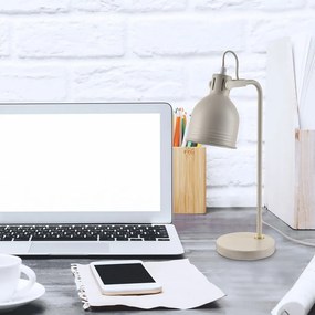 Veioza, lampa de masa design industrial Flint bej
