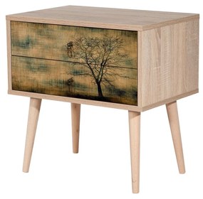 Noptieră Bubose 2 (stejar sonoma). 1094421