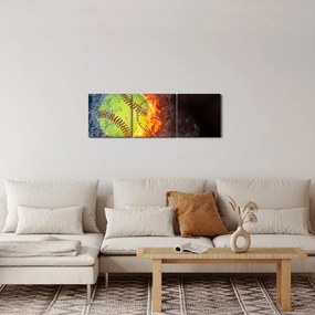 Tablou - Minge de tenis (cu ceas) (90x30 cm)