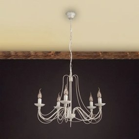 Lustră pe lanț Orion LU 1531/5 VELA 5xE14/40W/230V alb/auriu/patină