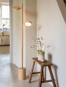 Lampadar LED din lemn de frasin natur Okinawa