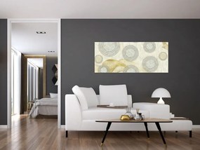 Tablou - Abstract, cercuri de marmură (120x50 cm)