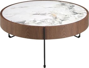 Masuta de cafea deosebita design LUX Walnut-Marble