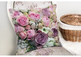 Față de pernă din amestec de bumbac Minimalist Cushion Covers Roses, 45 x 45 cm