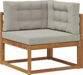 vidaXL Canapea de colț pentru exterior Lemn Solid de Acacia natural