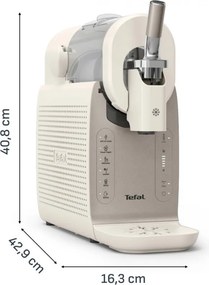 Aparat de inghetata 16in1 Tefal Freezi IG803AE0, 200 W, 1,4 l, 5 programe automate, Functionare silentioasa, Fara congelare prealabila, Alb/Argintiu