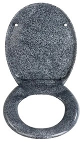 WENKO 18902100-WC Capac WC OTTANA 44,5 x 37,5 cm, granit/gri/argintiu