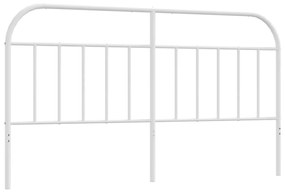 353719 vidaXL Tăblie de pat metalică, alb, 160 cm