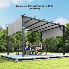 Outsunny 2 Bucăți Husă de Schimb pentru Pergolă, Protecție UV, Ușor de Montat, pentru Pergolă 3x3 m, Gri | Aosom Romania
