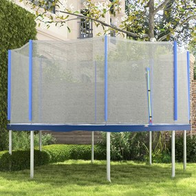 SPORTNOW Filet de înlocuire pentru trambuline Ø 426 cm  8 stâlpi drepti plasă de siguranță pentru trambuline, intrare cu fermoar | Aosom Romania