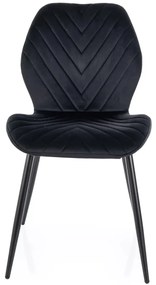 Scaun Mike velvet negru/negru Blu19