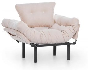 Fotoliu Extensibil Nitta Single, Crem
