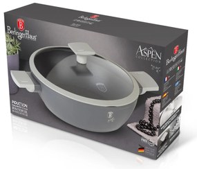 Cratiță antiaderentă cu capac 28 cm, 3.8 L Berlinger Haus Aspen Collection BH 7070, cu strat titan, potrivită pentru gătit zilnic sănătos