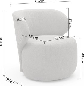 Fotoliu de relaxare Cocoon - boucle bej Catch Me 02