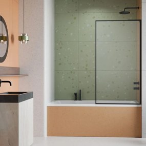 Paravan de cada Radaway Modo F SL PNJ II negru mat-transparent 80x150 cm sticla 8 mm dreapta