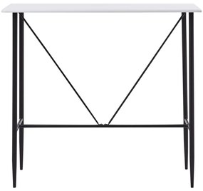 281547 vidaXL Masă de bar, alb, 120 x 60 x 110 cm, MDF