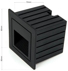 Corp de iluminat LED încorporat Orion AL 11-1217 LORO LED/2W/230V IP65 negru