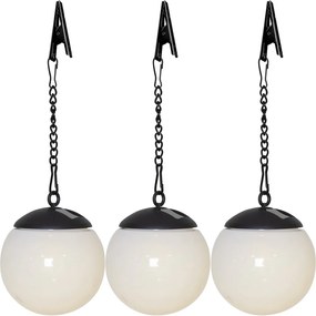 Set de 3 decorațiuni luminoase de exterior Star Trading Globus, ø 10 cm
