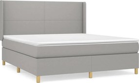 vidaXL Pat continental, gri deschis, 180x200 cm, material textil