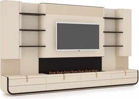 Unitate TV lemn masiv Viera, 400 × 220 × 50 cm
