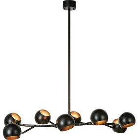 Lustră pe tijă Markslöjd 108852 EDGAR 8xE14/40W/230V negru