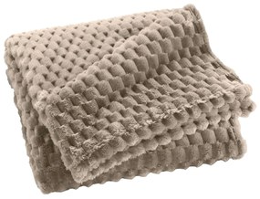 Pătură din flanel 125 x 150 cm FROSTY, taupe