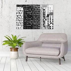 Tablou cu arhitectura alb neagră (90x60 cm)