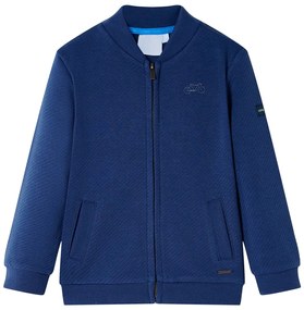 Hanorac pentru copii cu fermoar, bleumarin, 92