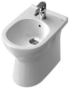 Bideu cu montaj pe podea 360x560x400 mm, 1 orificiu pentru baterie, alb alpin