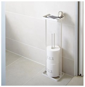 Suport pentru hârtie igienică cu capac YAMAZAKI Tower, alb