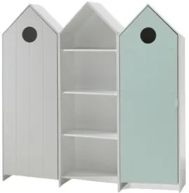 Set CASAMI este format din 3 Dulap camera copiiuri: 2 Dulap camera copiiuri cu uși în verde mentă și roz și 1 Dulap camera copii fără ușă.