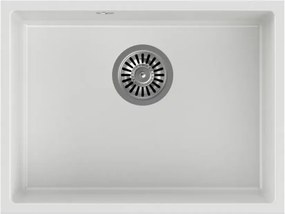 Chiuveta compozit sub blat Quadron Pop Alec 50 alb - inox 54x40 cm