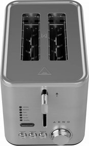 Prajitor de paine AENO ATS0003, 950 W, 6 tipuri de paine, 7 trepte de prajire, Preincalzire, Dezghetare, LED, Otel inoxidabil