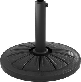 Outsunny Suport 13kg din Ciment pentru Umbrelă Soare, Bază Rotundă Rezistentă 48mm, Negru | Aosom Romania