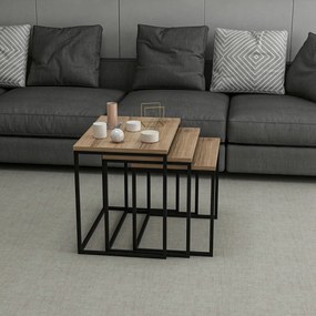 Masă pliabilă Evia Walnut, 3 buc