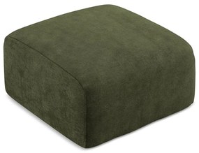 Taburet verde cu tapițerie din chenille Leila – Makamii