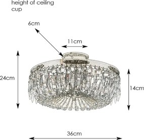 Lustră de cristal aplicată STRÖMSHOLM 3×E14/40W/230V Markslöjd 100613