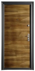 Usa metalica de exterior cu izolatie si vizor Novo Doors ND7004 , 2 yale,tabla 0,7 mm, balamale si clanta incluse, toc de 7 centimetri, pentru casa