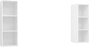 vidaXL Dulapuri TV suspendate, 2 buc. alb, lemn prelucrat