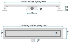 Rigola dus Rea NEOX 50 cupru periat
