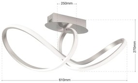 Lustra LED aplicata stil minimalist CIRCUS crom satin